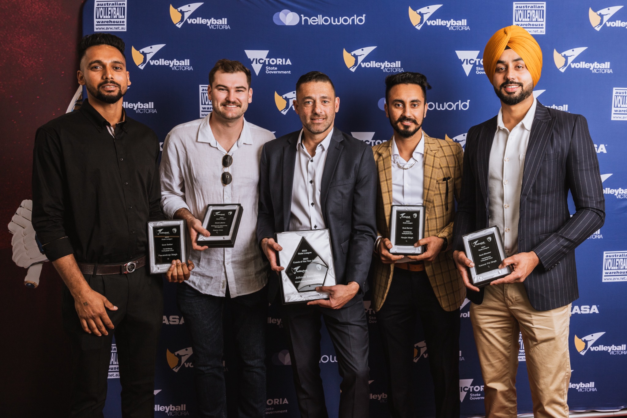 Heidelberg representatives with their 2023 Volleyball Victoria awards