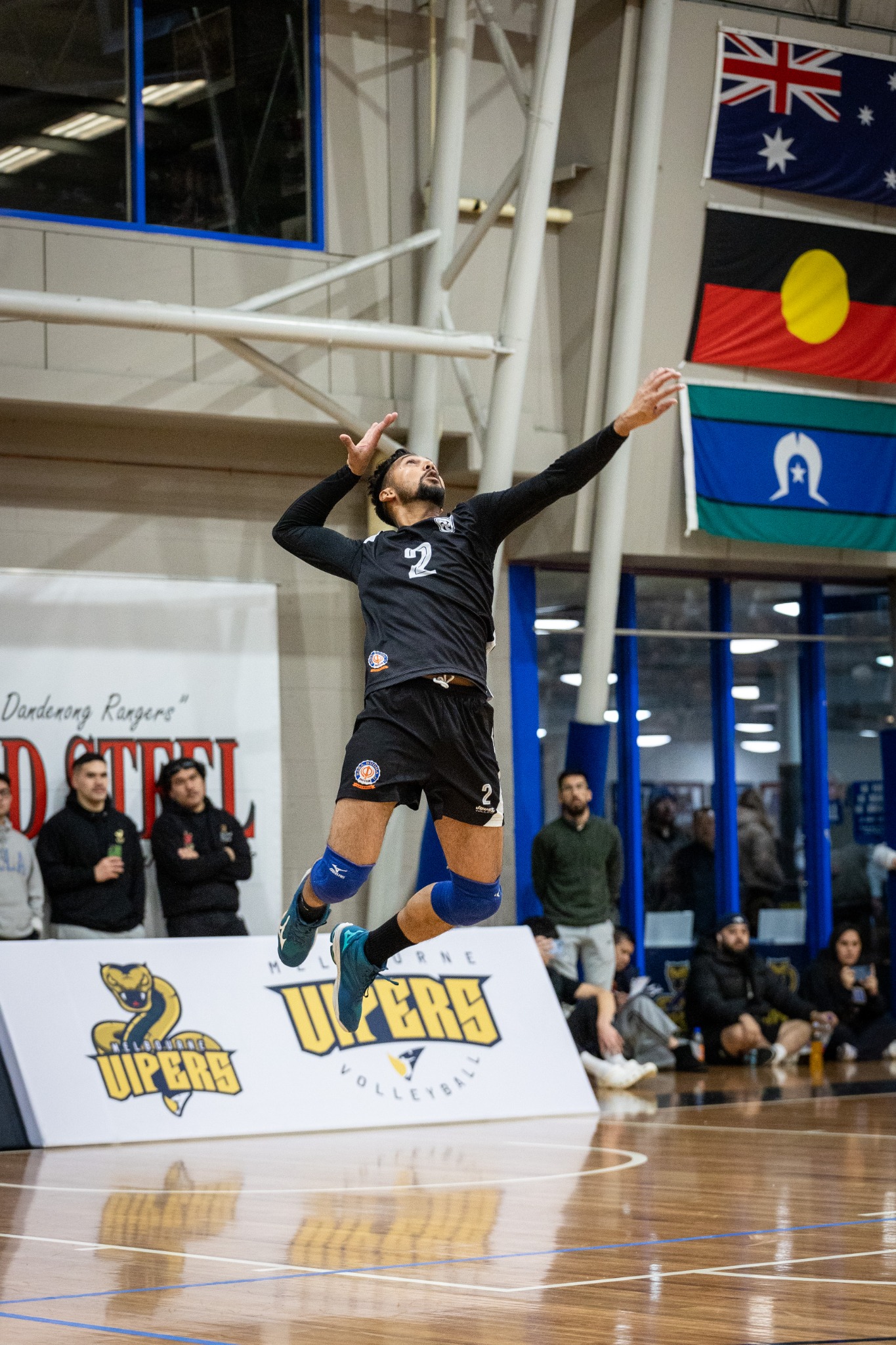 Pawandeep Singh jump serving during the 2023 season